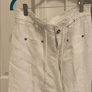 Linen wide leg pants